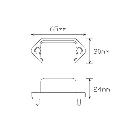 12/24V LED Number Plate Light LED With 0.14M Lead (2 pack) - JTK Auto Electrical
