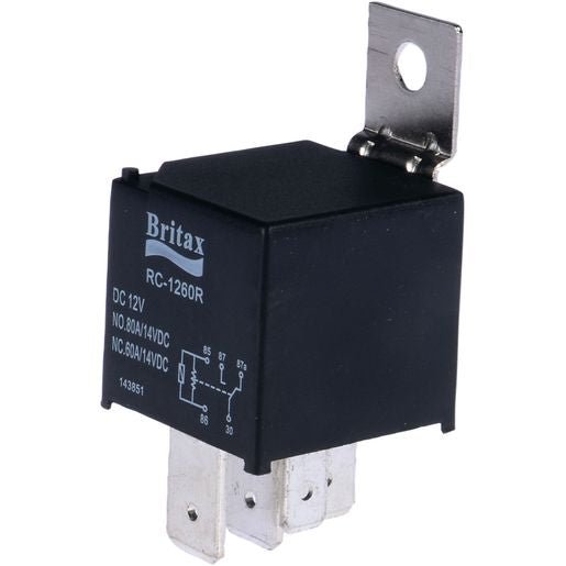 Britax Mini Relay 12V Change Over 60/80A - Resistor Protected - JTK Auto Electrical