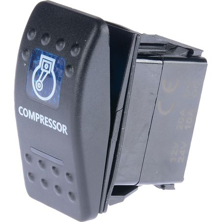 Drivetech 4x4 Rocker Compressor Switch On/Off SPST 12 or 24V Blue - JTK Auto Electrical