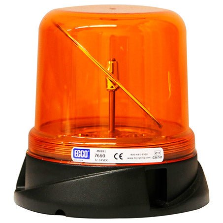 Ecco LED Beacon Amber 12 or 24V Permanent Mount - JTK Auto Electrical