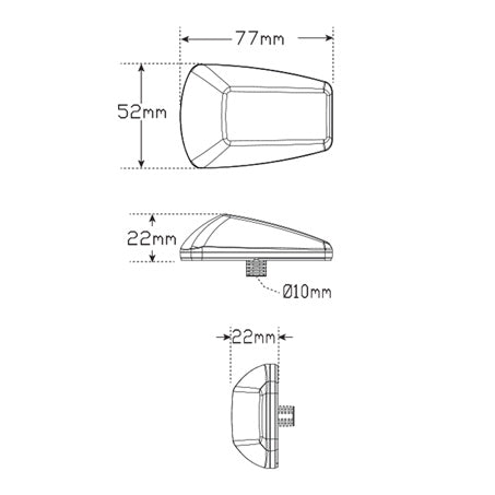 LED Autolamps 12/24V Cat6 Indicator Clear Lens - JTK Auto Electrical