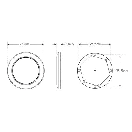LED Autolamps 7515WB 65.5mm Round Light - JTK Auto Electrical