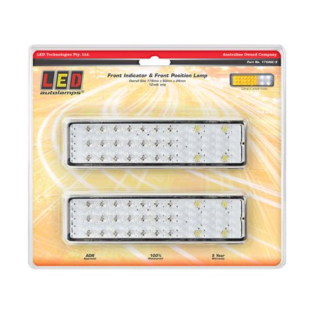 LED Autolamps Bull Bar Front Indicator/Position LED Light Pair - JTK Auto Electrical