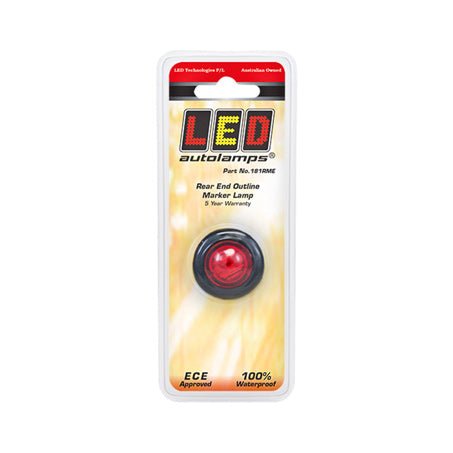 LED Autolamps Side Marker Light Red LED 12 or 24V - JTK Auto Electrical