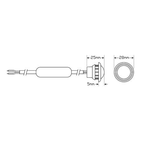 LED Autolamps Side Marker Light Red LED 12 or 24V - JTK Auto Electrical