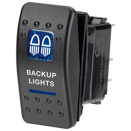 Narva Sealed Rocker Switch Off/On SPDT 12V Blue Illuminated Backup Lights - JTK Auto Electrical