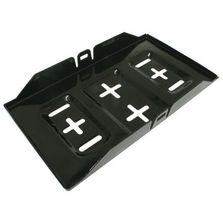 OEX Battery Tray Powder coated metal L:335 x W:185mm - JTK Auto Electrical