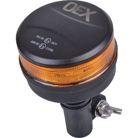 OEX Din Mount Amber Led Beacon 12/24v - JTK Auto Electrical