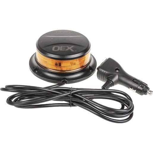 OEX Magnetic Mount Amber LED Beacon 12/24v - JTK Auto Electrical