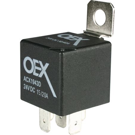 OEX Mini Relay 24V Change Over 15/20A - Diode Protected, Sealed - JTK Auto Electrical