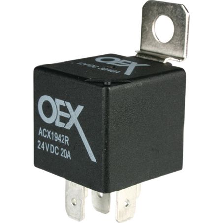 OEX Mini Relay 24V Normally Open 20A - Resistor Protected, Sealed - JTK Auto Electrical