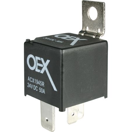 OEX Mini Relay 24V Normally Open 50A - Resistor Protected, Sealed - JTK Auto Electrical