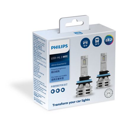 Philips H11 12V Led Ultinon Essentials (Pair) - JTK Auto Electrical