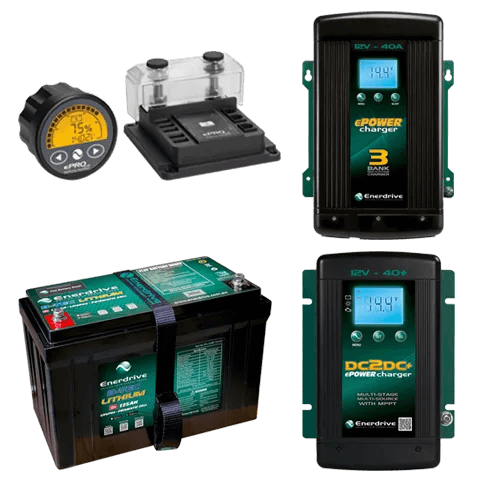 Enerdrive 125Ah B-TEC Bundle with DC40, AC40 & ePRO+ - JTK Auto Electrical