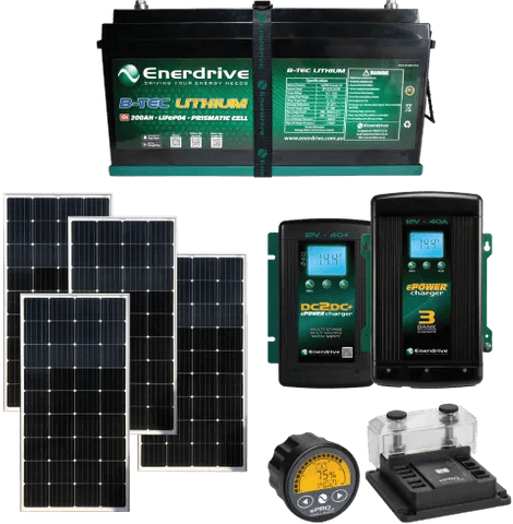 Enerdrive 200Ah B-TEC with 720W Solar, DC40, AC40 & ePRO+ TIAV - JTK Auto Electrical