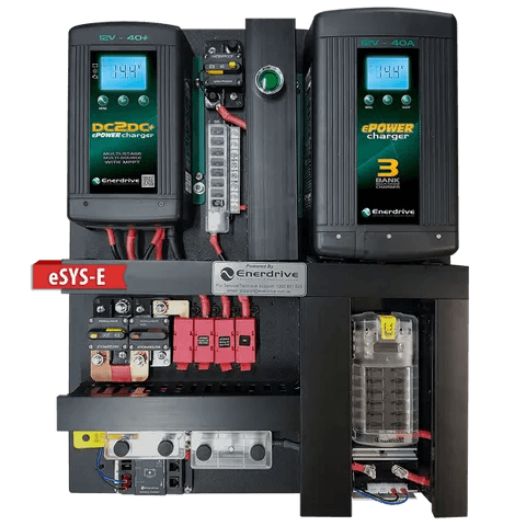 Enerdrive eSYSTEM-E 40A AC and DC DIY Installation Kit + ePRO Plus Battery Monitor - JTK Auto Electrical
