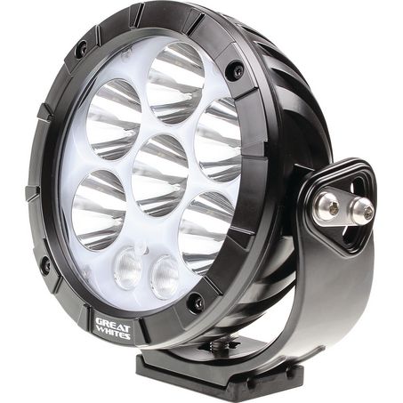 Great Whites GWR10084 Attack 170mm LED Backlit Round Driving Light - JTK Auto Electrical