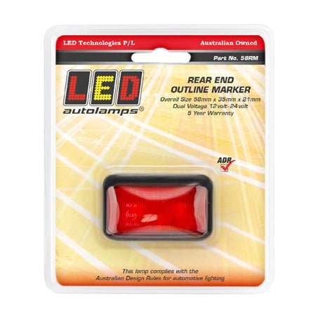 Led Autolamps 10/30V Rear Position Markers/40cm Wire Blister Pack - JTK Auto Electrical