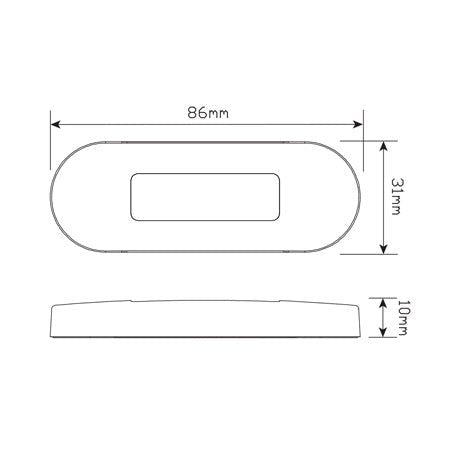 Led Autolamps 12/24V LED Amber Marker Light Stainless - JTK Auto Electrical