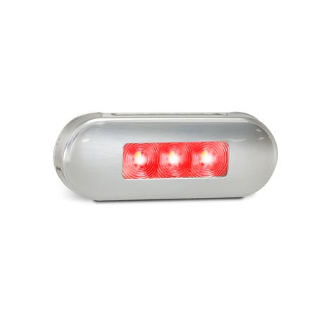 LED Autolamps 12/24V Red Rear Outline Clear LEDs Stainless - JTK Auto Electrical