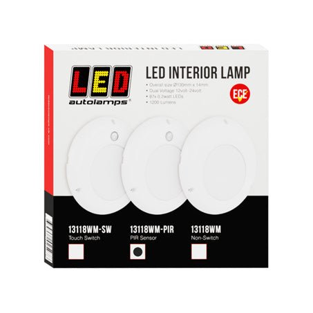 LED Autolamps 13118WM-PIR Large Round Interior/Exterior Lamp - JTK Auto Electrical