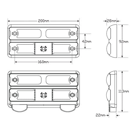 LED Autolamps 207BARLP2 Stop/Tail/Indicator Light Kit - JTK Auto Electrical