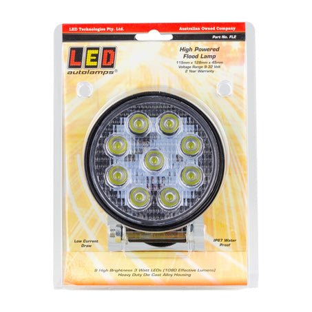 LED Autolamps FL2 Round Flood Light - JTK Auto Electrical
