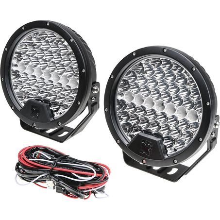 Maxi Trac 220mm LED Driving Light Kit, 20582 Lumens, Waterproof, W/harness - JTK Auto Electrical