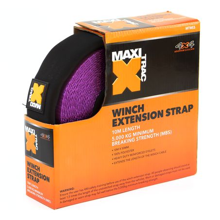 Maxi Trac Winch Extension Strap - 5T 10M - JTK Auto Electrical