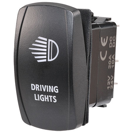 Narva Sealed Rocker Switch Off/On SPDT 12V/24V Blue LED Illuminated Driving Lights - JTK Auto Electrical