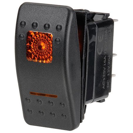 Narva Sealed Rocker Switch Off/On SPST 12V Amber Illuminated - JTK Auto Electrical