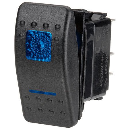 Narva Sealed Rocker Switch Off/On SPST 12V Blue Illuminated - JTK Auto Electrical