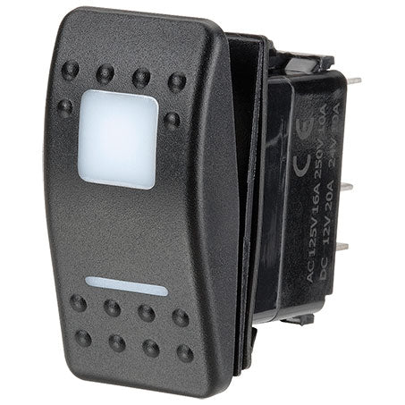 Narva Sealed Rocker Switch Off/On SPST 12V/24V Blue LED - JTK Auto Electrical