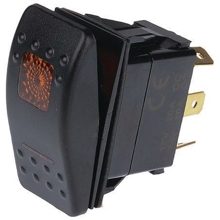 OEX Carling Style Rocker Switch On/Off SPST Amber - JTK Auto Electrical