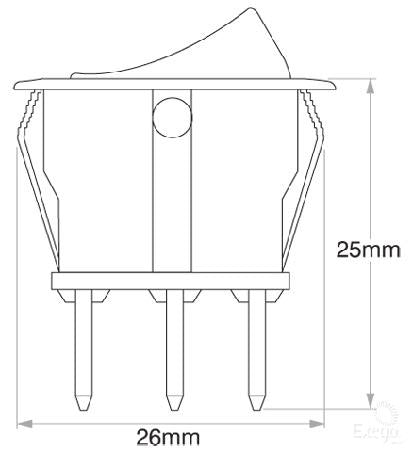 OEX Rocker Switch On/Off SPST 12V Blue Illuminated (Contacts Rated 10A @ 12V) - JTK Auto Electrical